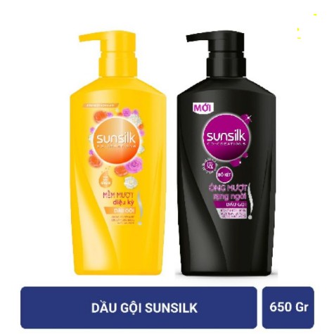 Dầu gội sunsilk 650g Đen và Vàng