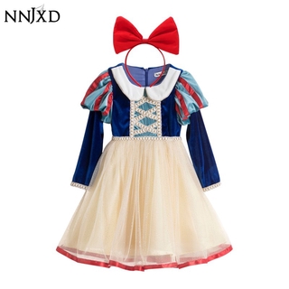 NNJXD Đầm NNJXD Hóa Trang Công Chúa Bạch Tuyết Cho Bé