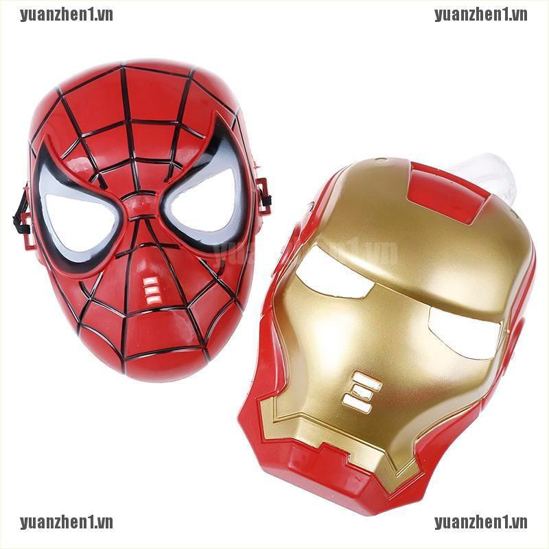 [yuanzhen1] 1 Mặt Nạ Siêu Anh Hùng Avengers Spiderman Iron Man Mới Lạ Cho Trẻ Em Và Người Lớn