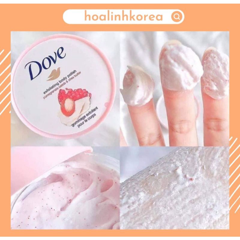 (Đủ bill) Tẩy da chết toàn thân dove body