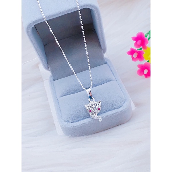 Dây chuyền hồ ly - Dây bi bạc S925 mặt hồ ly bạc ta - Vàng Bạc Khải Khải