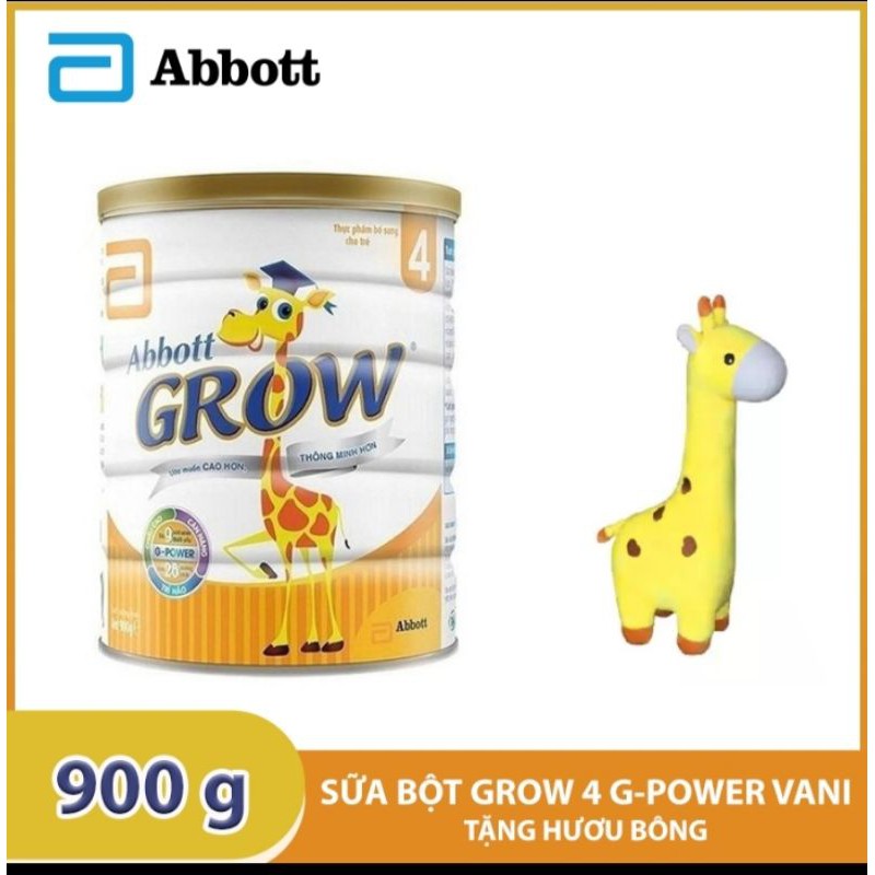 1 lon sữa Abbott grow 4 900g tặng gấu bông