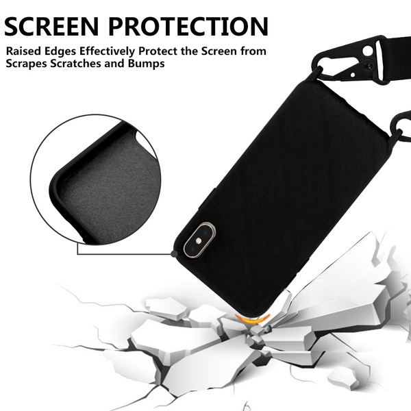 Ốp Điện Thoại Silicon Mềm Có Dây Đeo Chéo Sang Trọng Cho iPhone 14 11 12 13 Pro Max Mini XS XR X 7 8 Plus SE