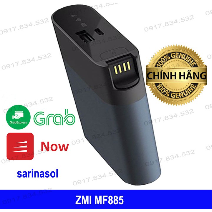 ZMI MF885 phát wifi từ sim 3G/4G kiêm sạc dự phòng 10000mAh