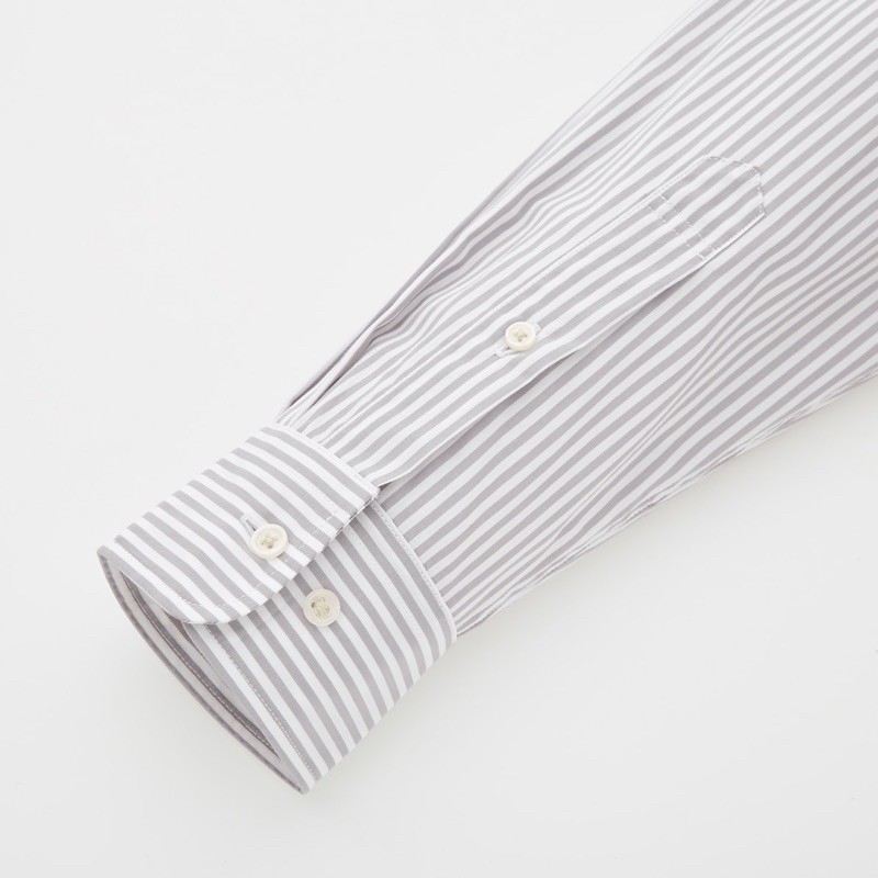 Áo sơ mi kẻ sọc nam dài tay thời trang, thanh lịch của UNIQLO