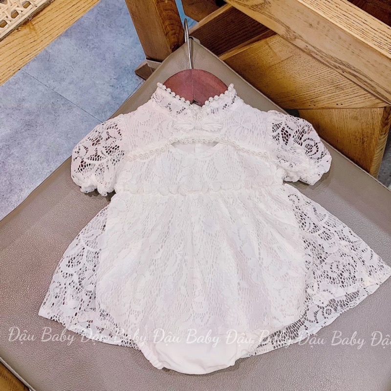 [ HOT] Váy công chúa ren mềm sang xịn mịn cho bé từ 3 --&gt; 13kg