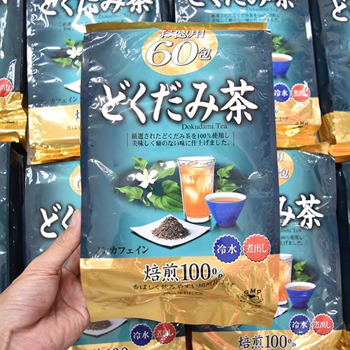 [Có sẵn] Trà diếp cá giảm mụn Dokudami Tea dạng túi lọc 180g Orihiro - 60 gói nhỏ (Made in Japan)