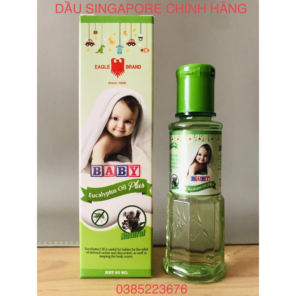 Dầu khuynh diệp cho bé hiệu con Ó  Singapore: Baby Eucalyptus Plus