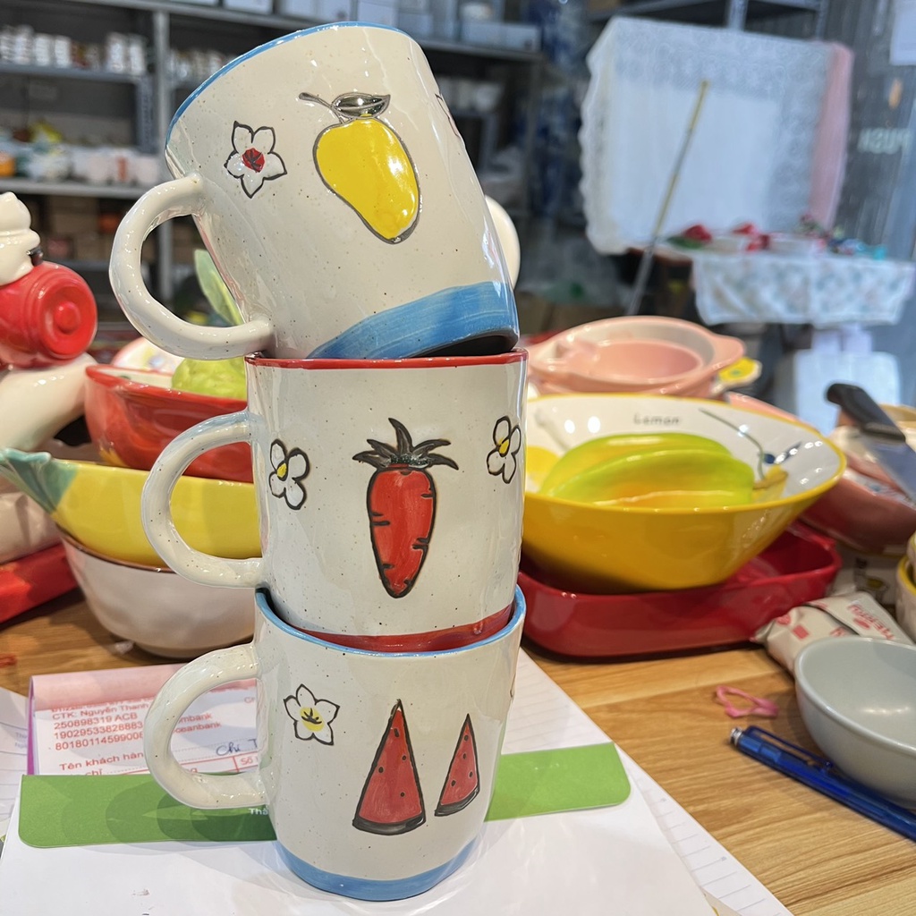 Cốc men tiêu dung tích 330ml cực kỳ đẹp