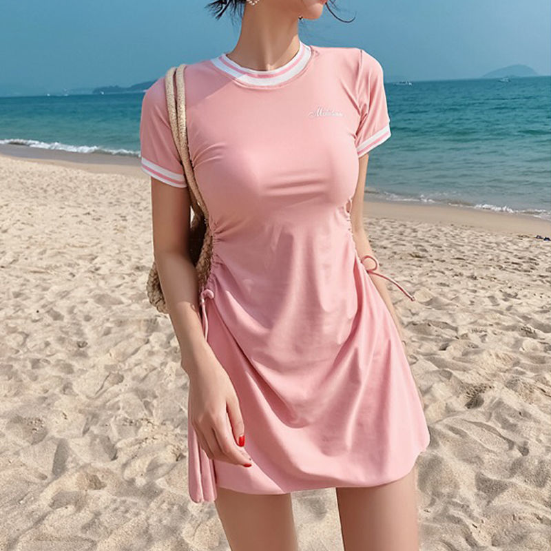 Đồ bơi 2 mảnh đầm kèm quần short kín phong cách Hàn Quốc-xc1107 | BigBuy360 - bigbuy360.vn