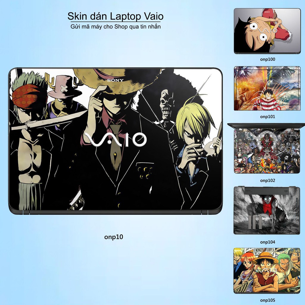 Skin dán Laptop Sony Vaio in hình One Piece nhiều mẫu 10 (inbox mã máy cho Shop)