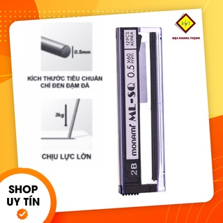 Ruột chì 2b monami 0,5mm ngòi bút chì monami kim bút chì monami cam kết chính hãng