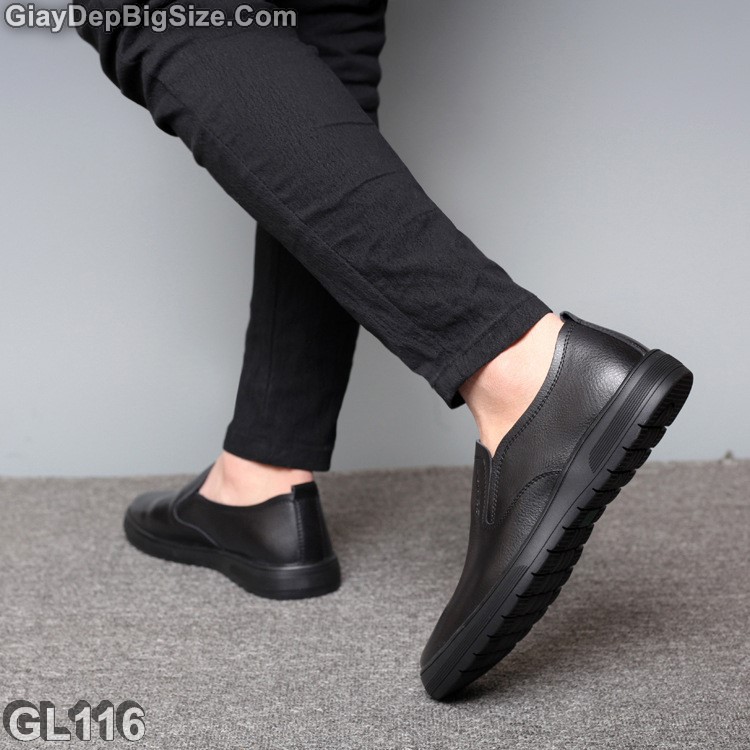 Giày xỏ công sở, giày lười big size cỡ lớn EU:44-45 cho nam chân to