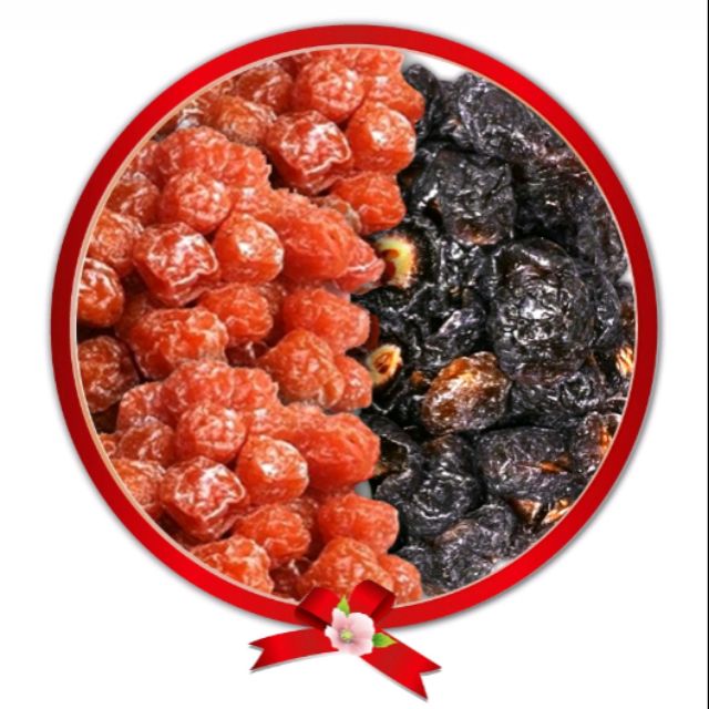 ( MIỄN SHIP Ở HCM) 500G Xí muội mận Đỏ và 500g ô mai đào chẻ siêu ngon( mứt/ ô liu/ tết/ trái cây/ thập cẩm/ đà lạt/ rẻ)