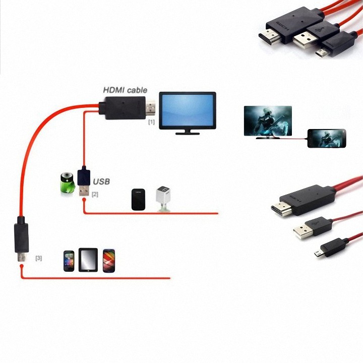 [Android] Dây Cáp HDMI Kết Nối Điện Thoại Với TiVi HD |Tuanboutique