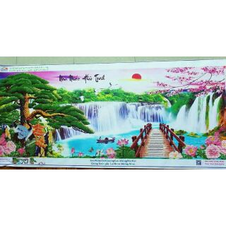 Tranh thành phẩm Non nước hữu tình.