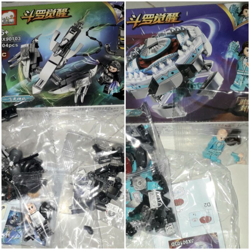 Lắp ráp 1 hộp Chiến Thần kiếm 90103 có trên 100 chi tiết