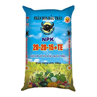 1kg phân bón 3 màu, NPK 20-20-15+te đầu trâu bình điền chiếc khâu bao 50kg