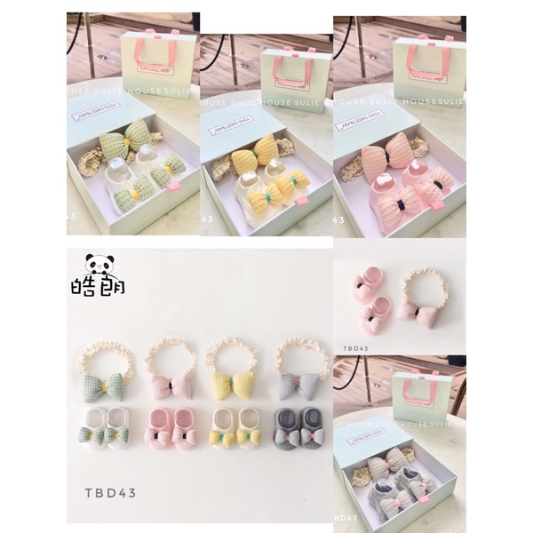Set băng đô tất TBD43 cho bé gái 0-2 tuổi