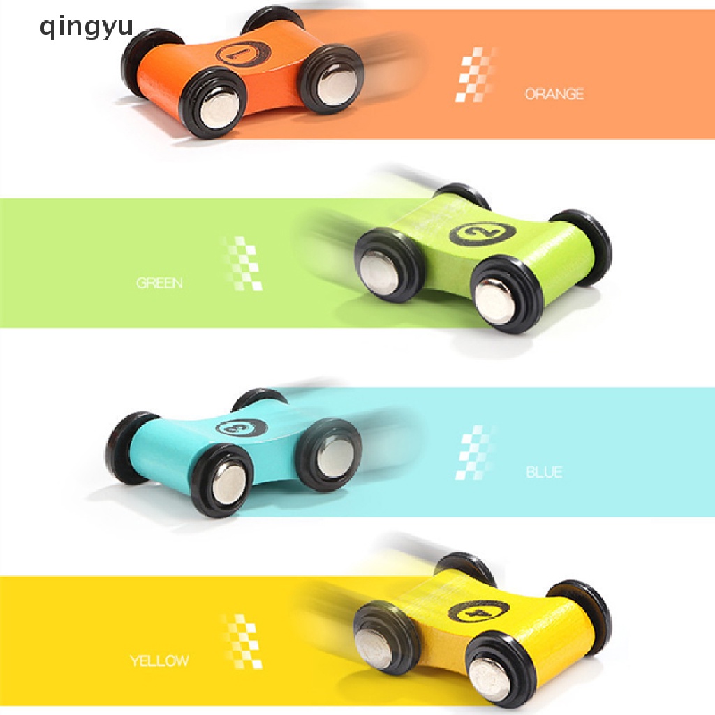 Bộ 4 Mô Hình Xe Scooter Mini Kéo Sau Lưng Trang Trí Cho Bé