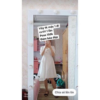 Thanh lý đầm thiết kế đi tiệc màu trắng