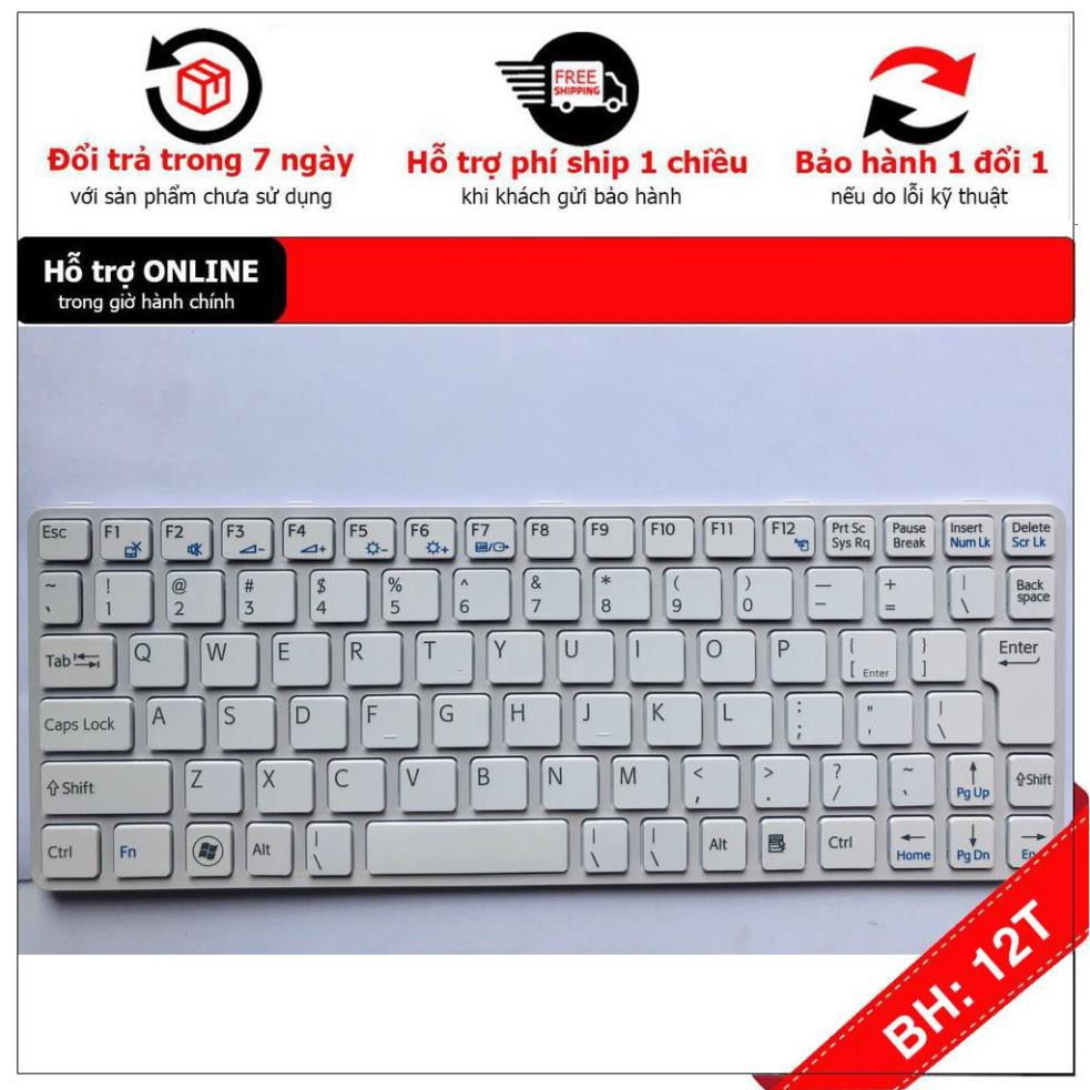 [BH12TH] Bàn Phím Laptop SONY SVE11 SVE111 SVE1113 SVE1112 Hàng Mới 100% Bảo Hành 12 Tháng Toàn Quốc