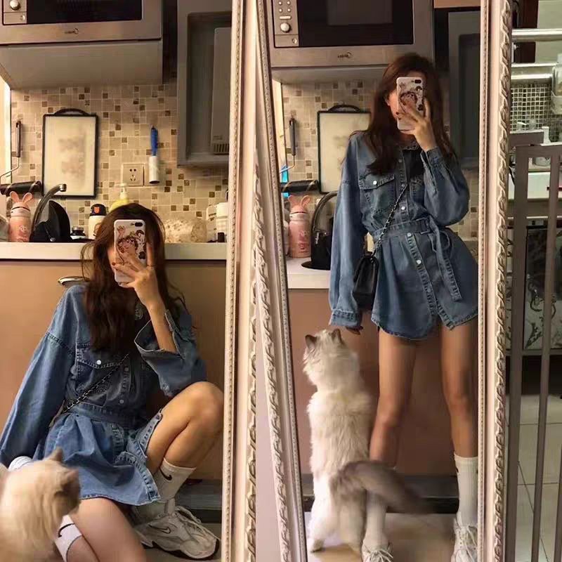 Váy denim dáng ngắn