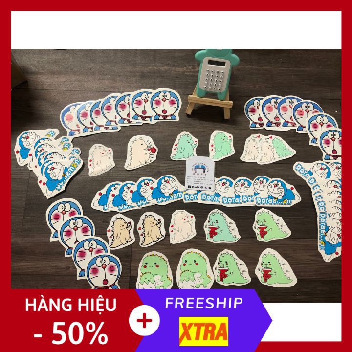 Sticker dán nón bảo hiểm Giá 1KKKK - Sicker đủ loại dán nón bảo hiểm (Doremon, Khủng long cute,...)