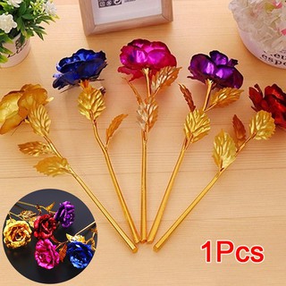 Hoa Hồng Mạ Vàng 24K Nhiều Màu Tùy Chọn Dùng Làm Quà Tặng