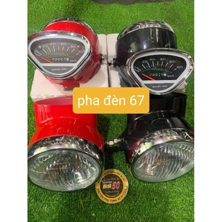 Combo 3 món đèn pha xe 67 đỏ ate - mts6756