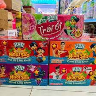 Thùng 24 túi sữa chua uống kun hương dâu / cam / socola/ nho 110ml