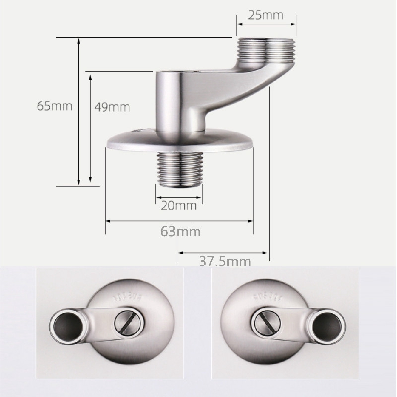 Đầu Nối Vòi Nước Nóng/ Lạnh Bằng Thép Không Gỉ 304 1/2‘ Đầu Ra 3/4‘