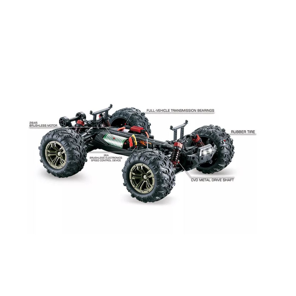 Xe điều khiển Monster Truck Spirit 60km bản Brushless Version