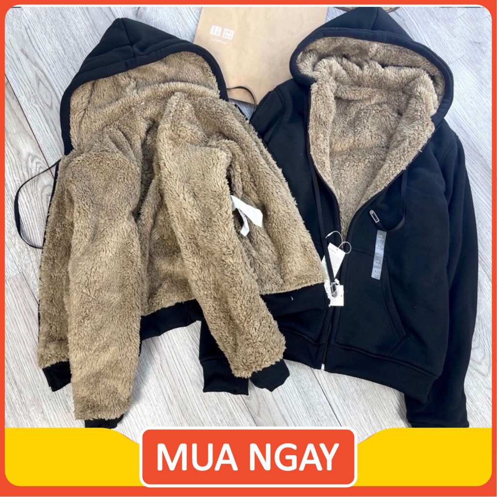 Áo khoác bomber nỉ Lông cừu Unisex nam nữ mặc cực ấm Hot/Hit