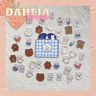 Sticker decal dán trang trí vũ trụ thỏ gấu nhiều màu sắc set 40 miếng
