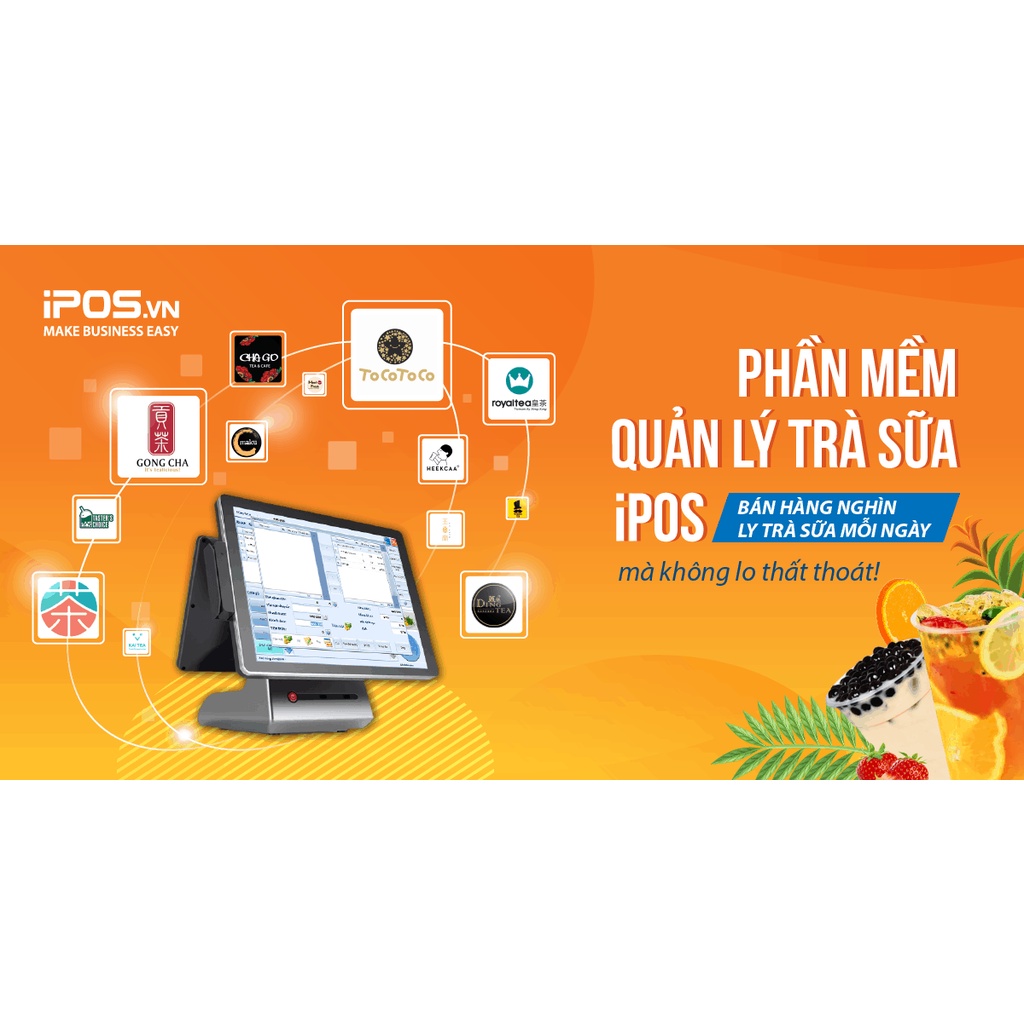 Phần mềm quản lý tính tiền iPOS.vn cho nhà hàng, cafe, trà sữa - Nhận đơn NOW, GRABFOOD,..