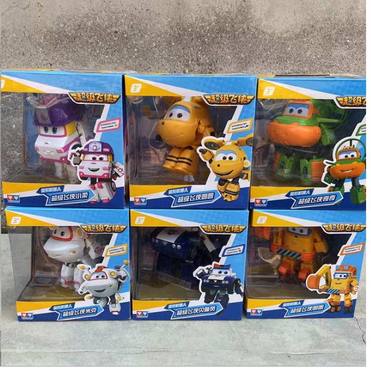 Đồ chơi Super wings đội bay siêu đẳng Robot biến hình máy bay cỡ lớn mẫu mới: Kim, Jett xây dựng, Jett canh sát ,Dizzy