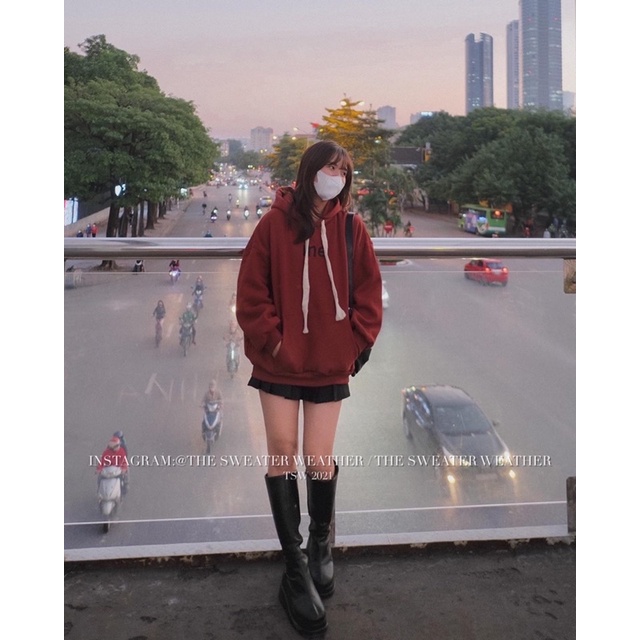 [Mã 2611THTRANG100K hoàn 10% xu đơn 99K] (Ảnh thật) Áo hoodie nỉ bông dây rút bản to thêu ME the.sweaterweather TSW | BigBuy360 - bigbuy360.vn