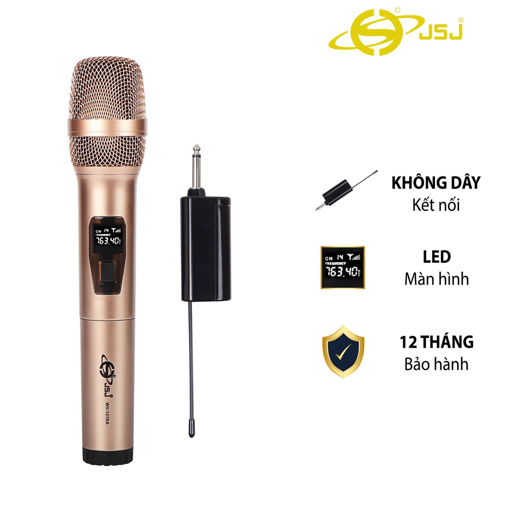 Mẫu Mới Micro karaoke không dây cao cấp JSJ-W121 tích hợp màn hình led chuyên nghiệp, công nghệ giảm tiếng ồn thông minh