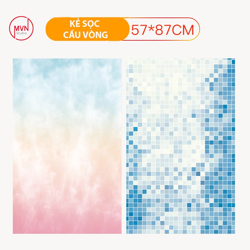 MVN Studio - Phông kẻ sọc cầu vòng 2 mặt - phông nền 3D chụp ảnh sản phẩm size 57x87cm
