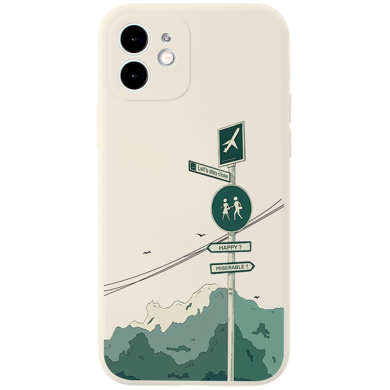 Ốp điện thoại JEERO viền vuông dễ thương chống bẩn thích hợp cho iPhone 13 12 11 Pro Max SE 2020 X XR XS ip 8 7 6