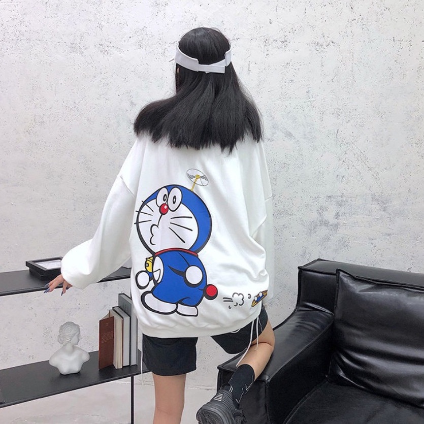 Áo thun nữ dài tay in hình Doraemon thời trang