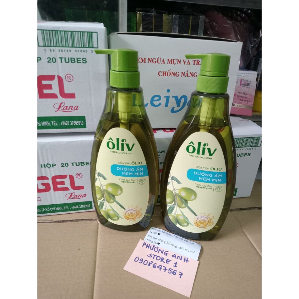 Sữa tắm oliu dưỡng ẩm 650ml
