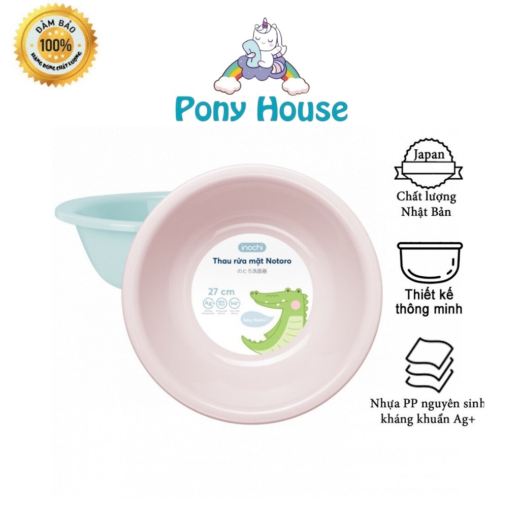 Chậu rửa mặt cho bé , thau nhựa rửa mặt cho bé tắm gội đầu Notoro inochi size 27-32cm