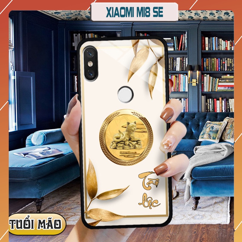 Ốp lưng kính 3D 12 con giáp - Xiaomi Mi 8/ Mi 8 SE