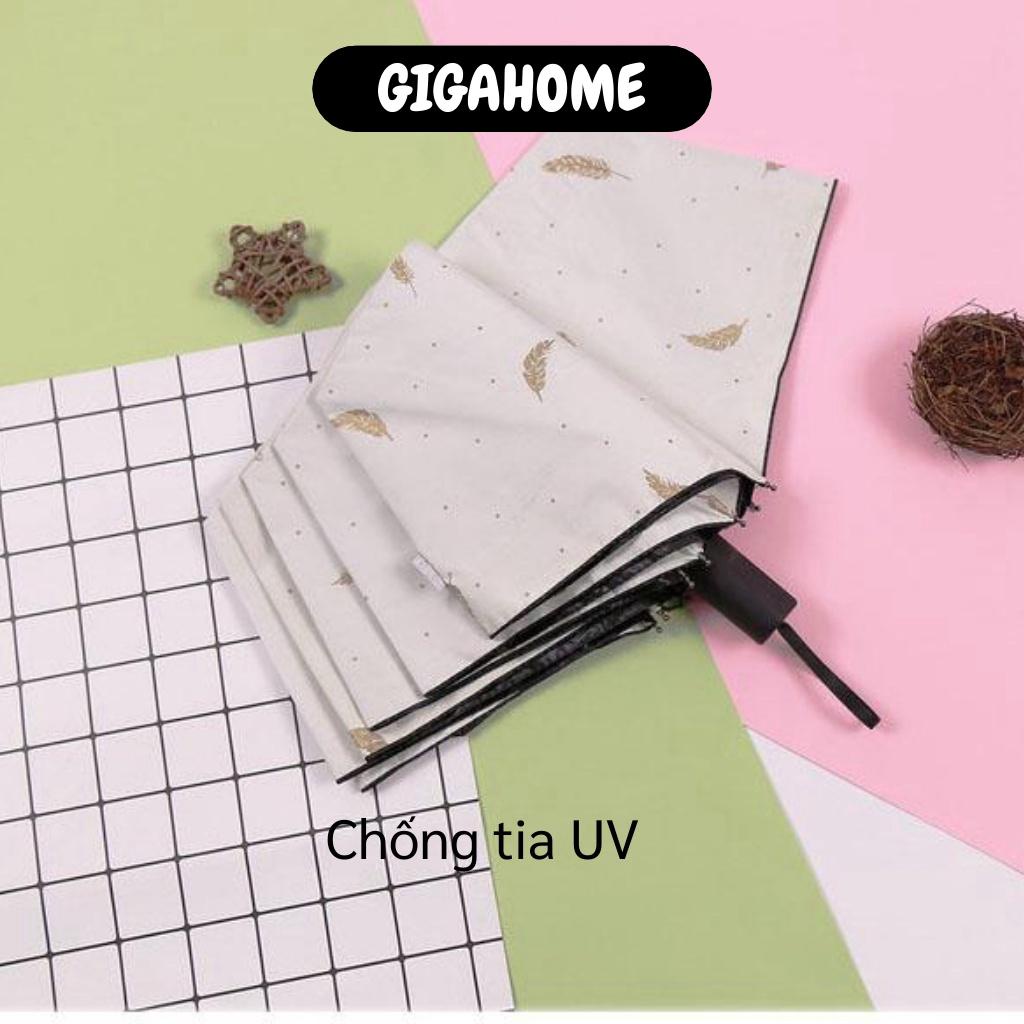 Ô chống UV  ️ GIÁ VỐN  Dù gấp Bronzing feathers chống tia UV chất liệu vải dù chống thấm cao cấp 4504