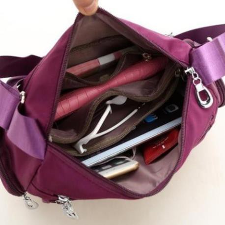 Túi xách đeo chéo nữ đẹp, chất liệu vải dù chống thấm nước cao cấp, có nhiều ngăn tiện lợi - TX088