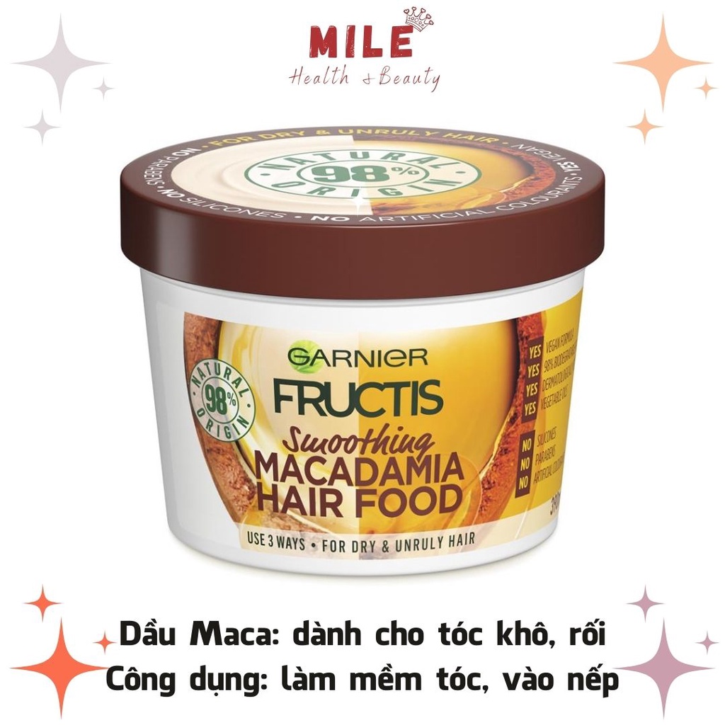 [ BILL ÚC]Mặt nạ ủ tóc Garnier Fructis siêu phục hồi 390ml