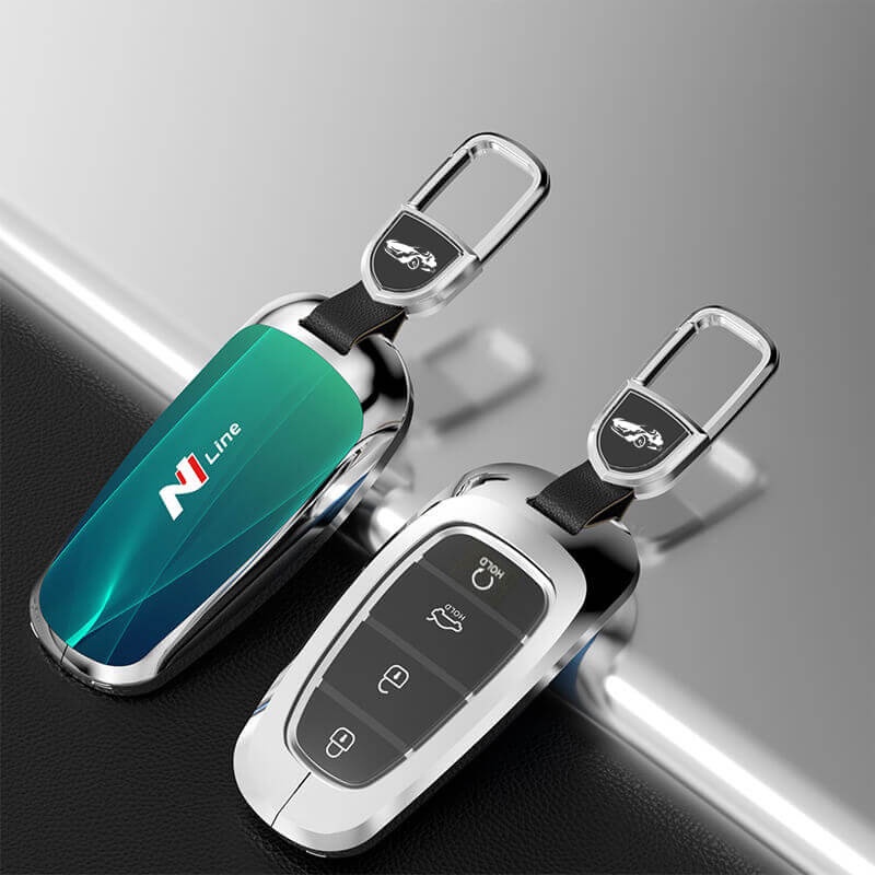 Vỏ Chìa Khóa Kính Cường Lực Cho Hyundai SantaFe 2021, tucson 2022 Accent I10