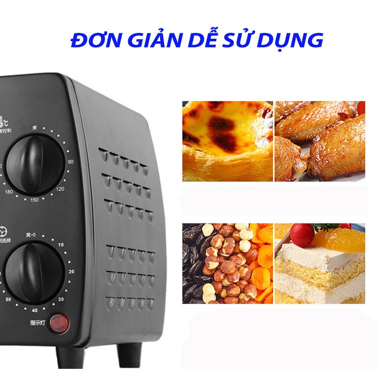 [HÀNG CHÍNH HÃNG KÈM ẢNH THẬT] Lò nướng điện JK12A Đa chức năng ( Dung tích 12l )